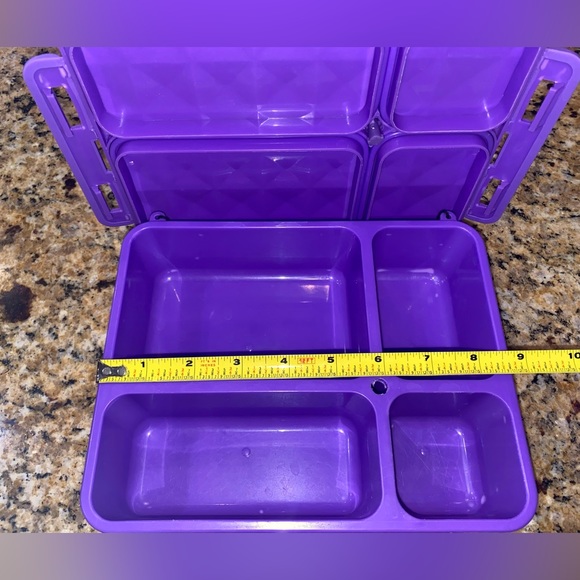 GoGreen purple bento lunchbox. EUC. Leakproof - Picture 4 of 6